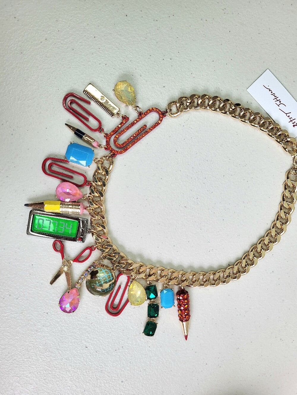 Betsey Johnson Back To School Teacher Necklace Bracelet And Earrings Set. NWT - Picture 16 of 16